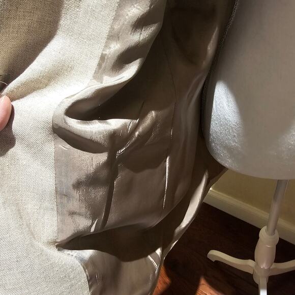 Jennifer Moore 10 Linen Blazer Oversized Beige Minimalist Jacket Quiet Luxury - Picture 9 of 9